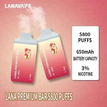 Lana Premium Bar 5800口一次性電子煙，時尚便攜設計